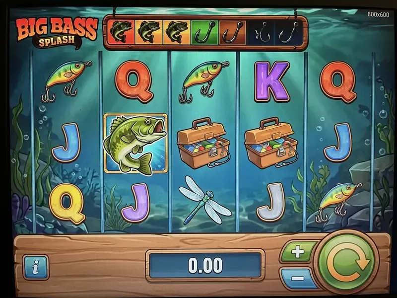 big bass splash play - annotated control panel