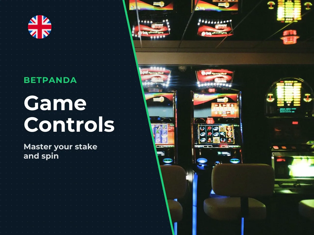 Bets, spin button and gameplay. The